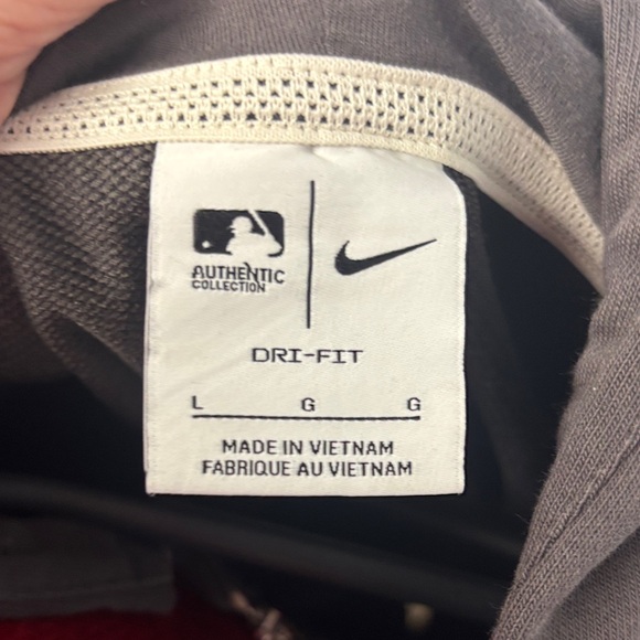 Wshngtn Nats Mn’s SzLg Nike Authntc Collctn, FullZip Hoodie in Charcoal. LikeNew - Picture 5 of 15